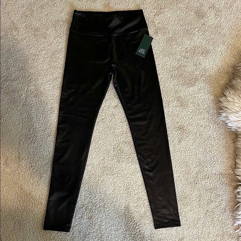 Wild fable wet look leggings